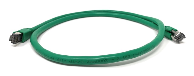 Cat8 Shielded 24AWG 40GB Ethernet Network Cable - 14 Feet - Green